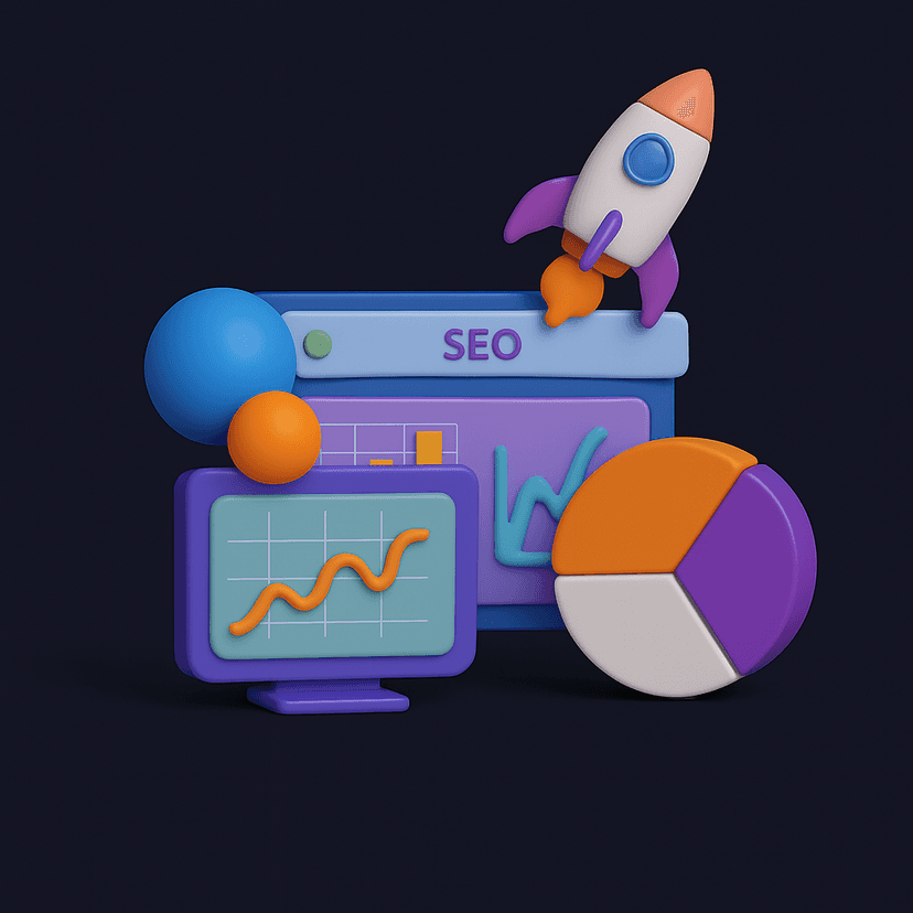 Growth visualization with digital plants and upward trend lines, symbolizing Scrift's AI-powered solutions for SMBs and startups focused on scalability, innovation, and lean development.